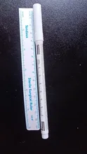 Marcador de piel para tatuaje de cejas, accesorios de herramienta, tatuaje con rotulador de Regla de medición, posición de Microblading, blanco, 1 Uds.