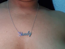 Cadena con colgante plata de primera ley nombre personalizado para mujer, collar, gargantilla, plata esterlina 925, placa personalizable, letras, regalo de navidad para novia