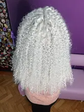 Rizado rizado de la onda de alta temperatura de fibra tejido REYNA pelo sintético mechones 6 unids/lote pelo Gram