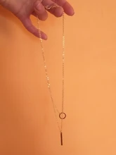 Collar de doble cara para mujer, Gargantilla redonda, colgante de tira de Color dorado, joyería de aleación para fiesta