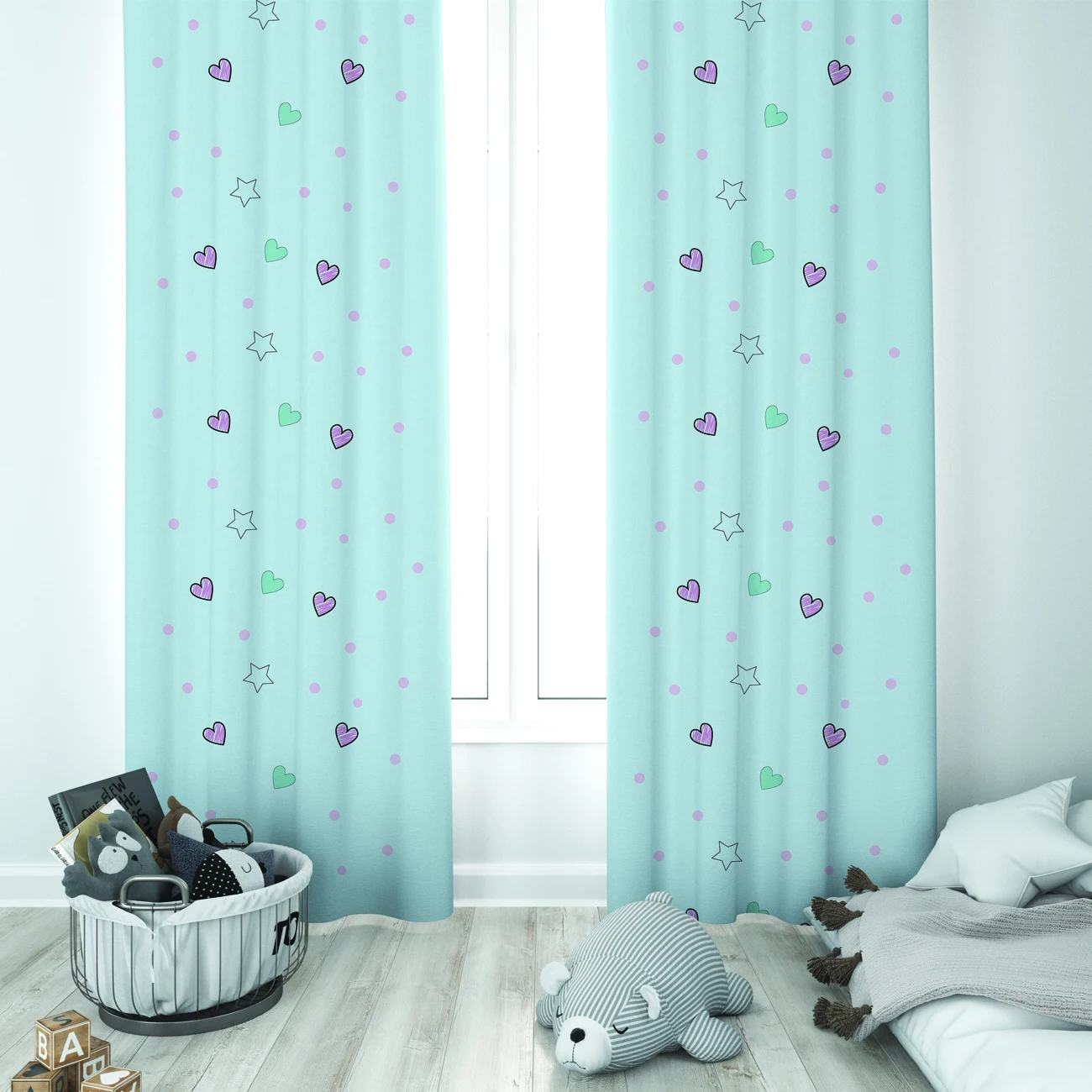 

Curtains Children 3D Printed Decorative Items Home Childrens Room Dream Like Unicorn Model 151