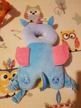 Cojín de protección para la cabeza de bebés recién nacidos, reposacabezas suave de dibujos animados, almohadas de seguridad, mochila con estampado de mariposa, protección contra caídas