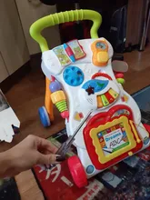 Bebé Walker multifunción bebé Stand-to-siéntate niño cuatro Carro con ruedas niños caminando niño juguetes de Piano dibujo regalo