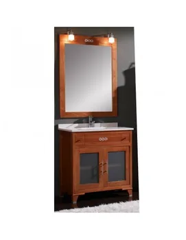 BATHROOM FURNITURE WITH SINK AND MIRROR WITH LIGHT (80 cm) CLASSIC STYLE. CHERRY COLOR (1 drawer and 2 doors)
BATHROOM FURNITURE WITH SINK AND MIRROR WITH LIGHT (80 cm) CLASSIC STYLE. CHERRY COLOR (1 drawer and 2 doors)