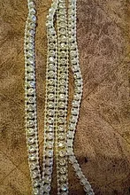 Cadena de diamantes de imitación para vestido de boda, accesorios de fabricación de bricolaje, 1 yardas