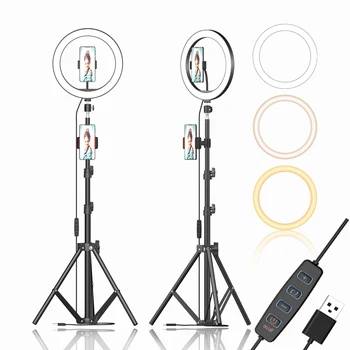 Video Light Dimmable LED Selfie Ring Light USB Ring Lamp Photography Light With Phone Holder Tripod Stand For Makeup Youtuber
Video Light Dimmable LED Selfie Ring Light USB Ring Lamp Photography Light With Phone Holder Tripod Stand For Makeup Youtuber