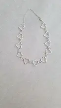 Gargantilla de eslabones con corazón hueco para mujer, collar dorado, cadena llamativa, regalo de fiesta, joyería para niña