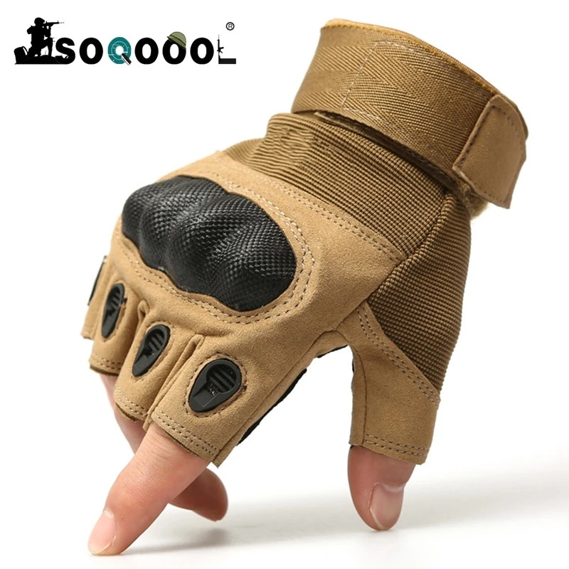 SOQOOOL SWAT Army Combat Fingerless Gloves Men Carbon Armor Protect Shell Half Finger Military Mittens Shoot Tactical Gloves
SOQOOOL SWAT Army Combat Fingerless Gloves Men Carbon Armor Protect Shell Half Finger Military Mittens Shoot Tactical Gloves