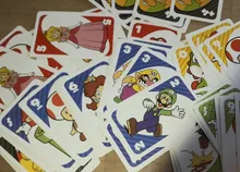 Juego de cartas de Super Mario UNO para niños, entretenimiento familiar divertido, juego de mesa, póker