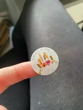 Rollo de pegatinas hechas a mano, Círculo de papelería, 500 Uds. Por rollo, etiquetas de sello, Gracias pegatina