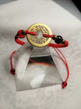 Budista de 6 palabras, moneda antigua, Kabbalah, pulseras de hilo rojo, protección de la suerte, R7RF