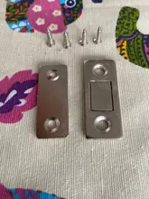 NAIERDI 2 unids/set armario magnético capturas imán paradas de puerta de la puerta oculta más cerca con tornillo para armario de Hardware de muebles