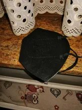 Ffp2-mascarilla reutilizable KN95 de 5 capas, máscara de tejido Reusable con filtro, color negro