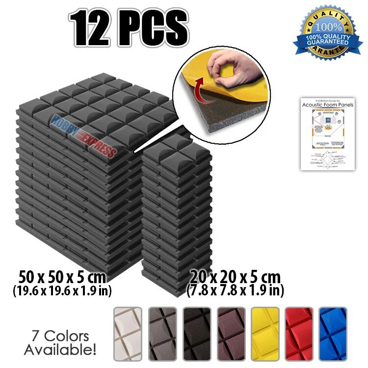 Arrowzoom 12 pcs Hemisphere Grid Adhesive Studio Acoustic Panel Soundproof Foam Tiles 19.6*19.6*1.9" / 7.8*7.8*1.9" KK1056
Arrowzoom 12 pcs Hemisphere Grid Adhesive Studio Acoustic Panel Soundproof Foam Tiles 19.6*19.6*1.9" / 7.8*7.8*1.9" KK1056