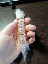 Tocona, 17 unids/set de lujo de cristal claro piedra conjuntos de anillos de boda para hombres y mujeres de la gota de agua flores el sol Geoemtric de joyería 8920