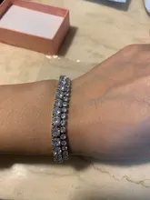 Pulsera de tenis de CZ para mujer, de 3mm, 5MM, 17cm y 19CM, joyería de moda de boda, regalo de Navidad S5650, 925