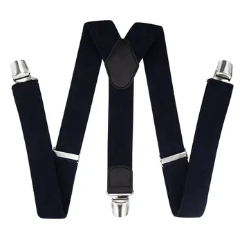 Pants suspenders with reinforced clips (3.5 cm, 3 clips, blue, texture) 55724
Pants suspenders with reinforced clips (3.5 cm, 3 clips, blue, texture) 55724