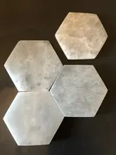 Placa de carga hexagonal de selenita Natural, 8x8cm, para decoración del hogar
