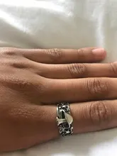 Anillo Vintage con patrón de flores y estrellas para mujer y hombre, sortija de varias tallas, estilo Retro Punk, Hip Hop, para fiesta nocturna, anillo del Club