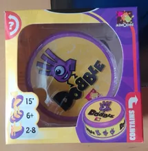 Dobble Spot It-caja de juguete de hierro para niños, juguete de mesa con 55 tarjetas, deportes divertidos, animales familiares Jr Hip, regalo para vacaciones, Camping, caja de regalo de lata 123