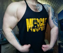 Muscleguys-Camiseta sin mangas de algodón para hombre, ropa interior de culturismo, chaleco de Fitness
