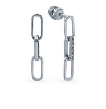 Silver earrings with cubic zirconia sunlight sample 925 
Silver earrings with cubic zirconia sunlight sample 925