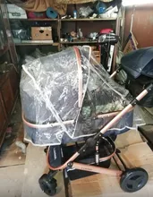 Accesorios para cochecito impermeable cubierta de lluvia transparente de protección contra el viento cremallera abierta para bebé Cochecitos para niños impermeable