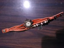 Las mujeres casuales multicapa Vintage mariposa de pulsera de cuero reloj de pulsera damas mujer reloj Montre Femme, relojes caliente 2017