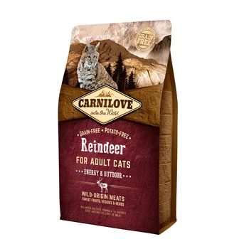 Carnilove 400g reindeer for adult cats-Energy & outdoor D/active cats, reindeer-1 pc
Carnilove 400g reindeer for adult cats-Energy & outdoor D/active cats, reindeer-1 pc