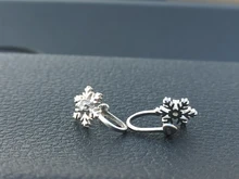Pendientes de Clip de copos de nieve de estilo coreano para mujer, pendientes sin Piercing de cristal, joyería de moda 2020, pendiente sin orificio de oreja