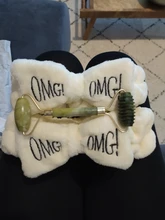 Rodillo de Jade VERDE de doble cabeza, masajeador elíptico para cara, cuello, cara, adelgazante, herramientas de belleza de cara delgada, 1 Estiramiento Facial