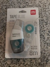 Rodillo adhesivo de doble cara reemplazable, cinta de puntos, papelería de oficina, barra dispensadora de pegamento con núcleo de recarga, Color aleatorio