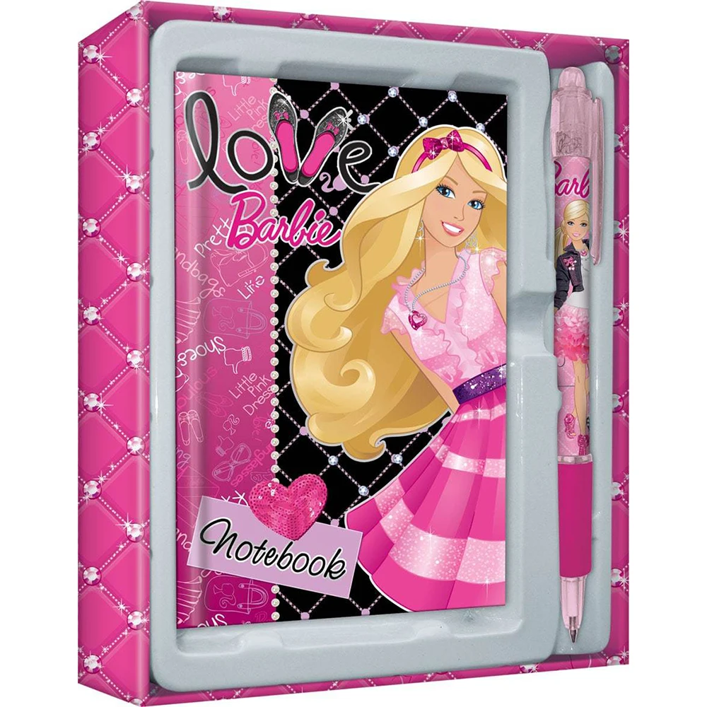 Набор канцелярский Академия Групп Barbie в подарочной коробке: блокнот ручка|Набор