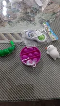 92 Color Simple Dimple Fidget juguete Pops-pequeño alivio de estrés llavero colgante empujar burbujas autismo Necesidades Especiales juguetes para niños adultos