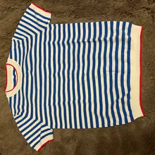 Knitted T-Shirt Tops Short-Sleeve Women Clothes Warmsway Striped Tees Woman Summer Casual