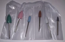 HYTOOS 6 unids/set del clavo de silicona brocas 3/32 Rotary Burr manicura Bits accesorios de taladro Dental y pedicura herramientas de pulido