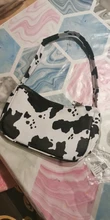 Bolso versátil sencillo para mujer, cartera juvenil de piel sintética con estampado de vaca, Bolso pequeño de hombro para viaje diario