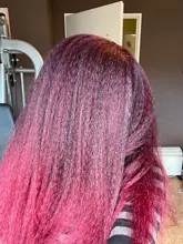 Yaki-Peluca de cabello sintético para mujer, postizo largo Afro de 30 pulgadas, recto, de fibra Africana resistente al calor