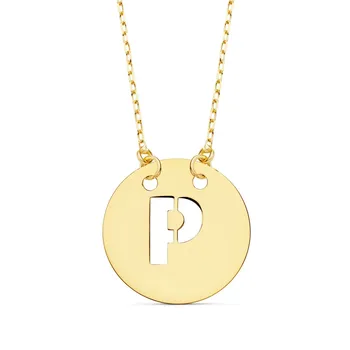 Choker 18k gold chain 42cm. Forced pendant letter P sheet 15mm. Openwork
Choker 18k gold chain 42cm. Forced pendant letter P sheet 15mm. Openwork