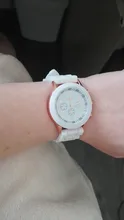 Relogio femenino nueva moda Casual damas blanco de silicona reloj de cuarzo de Ginebra señoras reloj Digital regalo Chasy,