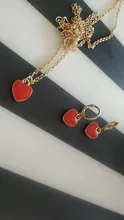 Collar con colgante sencillo en forma de corazón para mujer, cadena de clavícula para boda, regalo romántico de San Valentín, rojo, rosa y azul