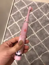 LSJHA-cepillo de dientes eléctrico sónico para niños, patrón de dibujos animados, limpieza médica, Oral, 3-13 años, cabezal de cepillo reemplazable