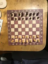 Juego de ajedrez de madera Super magnético, damas de Backgammon, juego de ajedrez antiguo 3 en 1, pieza de ajedrez de madera y tablero de ajedrez