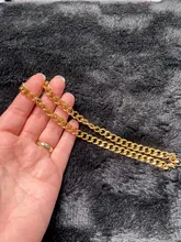 Cadena de eslabones cubanos estilo Hip Hop para hombre y mujer, gargantilla de acero inoxidable, Punk, 3mm/5mm/7mm