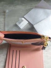 Billeteras geométricas rosas para mujer, Cartera de bolsillo, tarjetero de retales, monedero corto a la moda