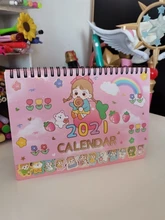 Mini calendario creativo de escritorio, decoración de personalidad, calendario de notas de trabajo, Plan de Año Nuevo, 2021