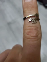 Anillo de boda de acero inoxidable con nombre de corazón y letras personalizadas para mujer, joyería de aniversario ajustable