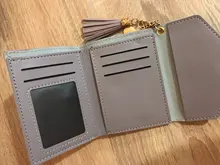 Cartera con colgante de borla para mujer, Cartera de moda de PU, monedero, tarjetero, 2020