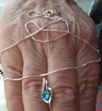 NEHZY-collar de plata de ley 925 para mujer, joyería de moda de alta calidad, pendiente de corazón de Zircón, 45CM de longitud