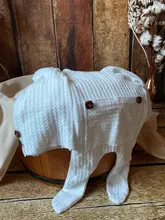 Conjunto de ropa de utilería para recién nacidos, Pelele con pies y botones, 2 uds.